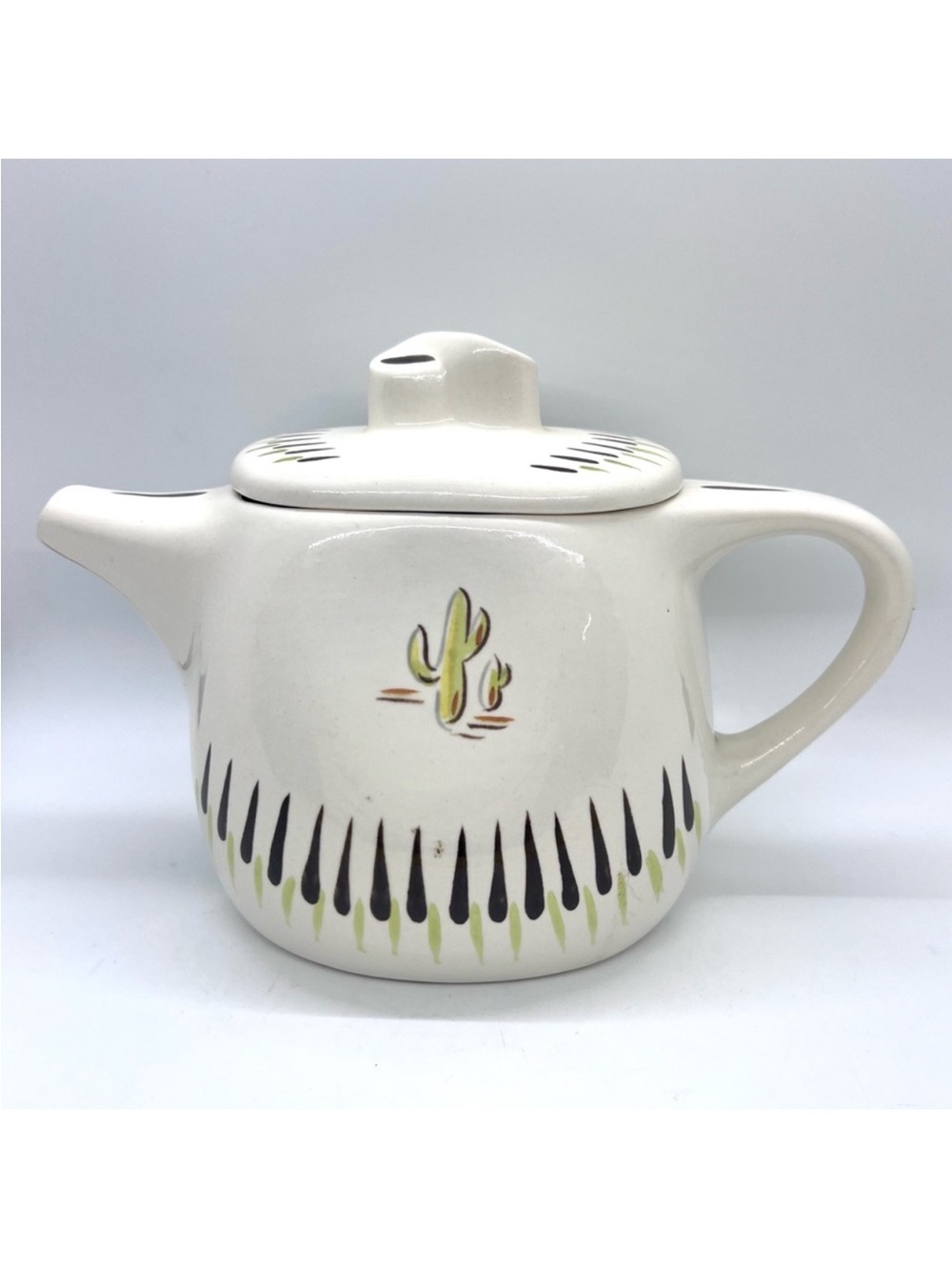 Vintage MCM Red Wing Pottery Dessert Cactus Coffee Tea Pot